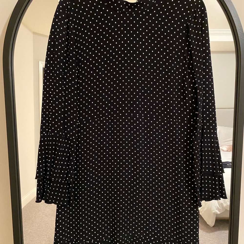 Zara Black Dress with White Dots,  Size L